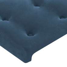 vidaXL Tête de lit c/ oreilles azul foncé 163x23x78/88 cm veludo - Azul - Ver 5