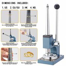 戒指拉伸器/缩小器，专业手动戒指尺寸调节工具，适用于美国/欧盟/香港/挪威尺寸，用于精密珠宝维修、戒指尺寸调整和硬币戒指制作 - 戒指擴大機 - 查看 2