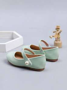 1 Pair Sweet Girls' Flat Children Shoes, Suitable For Spring/Summer - Mint Green - View 5