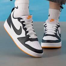 Nike 青年男女通用 COURT BOROUGH 菠萝休闲运动鞋 - 黑與白 - 查看 5