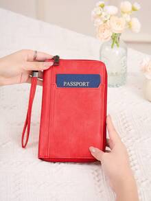 Best Seller Slim Passport Wallet Multi-Slot ID Card Boarding Pass Holder,RFID Blocking Passport Holder Multi-Card Slots Slim Travel Document Organizer For Women/Men - Multicolor - View 10