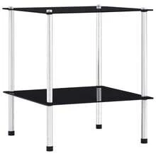 vidaXL Estante para 2 ebenex negro 40x40x47 cm verde trempé - Negro - Ver 1