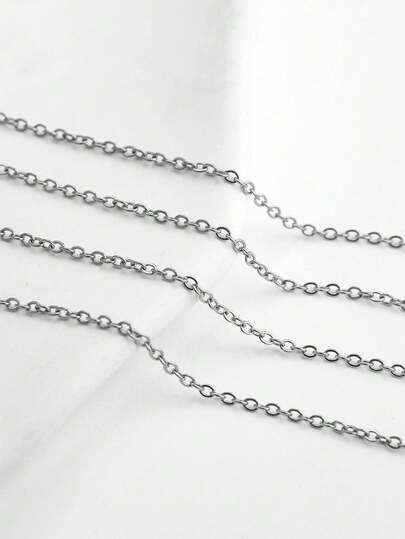 Stainless Steel Jewelry Making Chains, 10 Meters, Bulk Supply For DIY Bracelets Necklaces Crafting, Silver Tone Basic O Round Chain Links