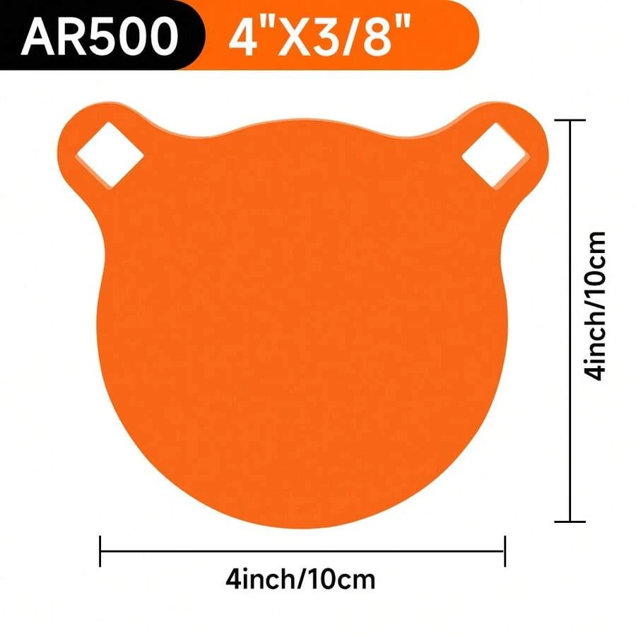 AR500 Steel Shooting Target 4" - 3/8" Thick Heavy Duty Practice Goal For Precision Archery & Slingshot Training