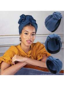 Retro French Headscarf Cap, Fashion Women's Headband, Women's Headscarf Set, Women's Headscarf, Muslim Headscarf Cap - Multicolor - View 1