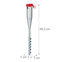 Parasol Ground Anchor Screw-In Adaptor 25-55 Mm Umbrella Holder Screw-In Spike Galvanized Steel Silver - Silver - View 4