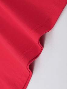 Camiseta de Cuello Redondo con Diseño Divertido y Creativo, Algodón Puro, Manga Corta de Moda para Verano, Estilo Casual para Uso Diario - [Rojo] - Ver 8