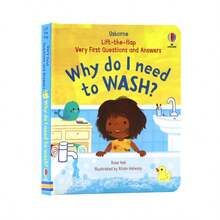 Toddler English Early Education Board Book - Usborne Lift The Flap: Why Do I Need To Wash? Kids Science Cognitive Q&A Popular Science Book - Multicolor - View 2