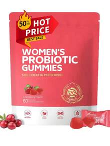 Women's Probiotic Gummies – Feminine Balance & Vaginal Flora Support | With Cranberry, Vitamin C & 100 Billion CFU Probiotic Blend | PH & Digestive Wellness | 60 Vegan Gummies | Non-GMO & Gluten-Free - 1PC - 查看 5