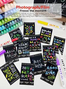 14 Sets Of 12 Colors Acrylic Paint Markers, 168 Colors Total | Bullet Tip For Clear Lines | High Coverage, Large Ink Capacity | Essential For Art, Crafts, Journaling, Back To School Gift