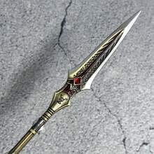 21厘米（8.3英寸）小型武士刀模型刀矛金属武器钢刃大马士革剑真实尺寸日本武士刀原装武士刀模型礼品 - Golden - 查看 4