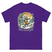 Camiseta de animal esquiador de mapache de Georgia - Negro - Ver 3