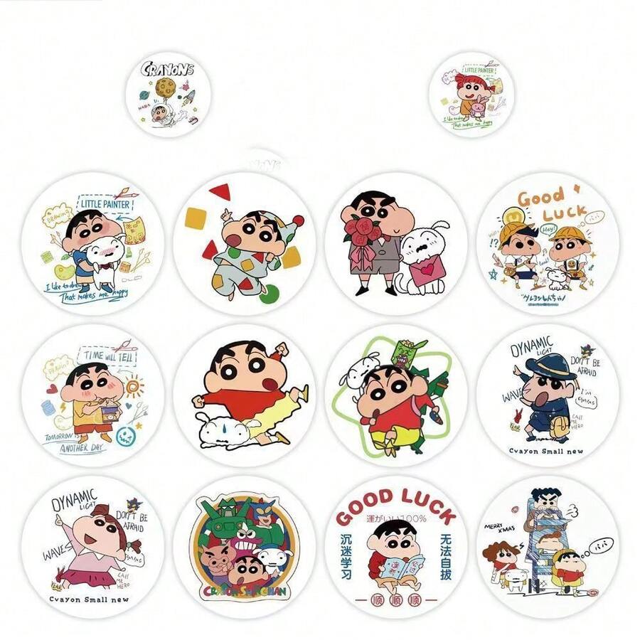 1套/500张 流行新材质，图片卷轴，贴纸，可爱卡通，经典动漫周边，DIY贴纸，新年礼物，情人节礼物，复活节礼物 - 彩色 - 查看 1