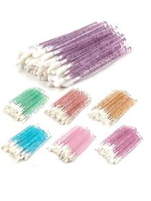 100/50/10PCS Disposable Lipsticks, Lipstick Brushes, Lip Gloss Sticks, Lint-Free Makeup Brushes, Lipstick And Lip Gloss Applicators, Makeup Tools. They Can Be Used To Apply Lipstick/Lip Gloss/Nail Polish/Concealer/Eye Makeup - Multicolor - View 1