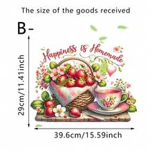 1/4pcs Inspirational Quote Wall Decals Happiness Is Homemade Seasoned With Love Text Pattern Removable Vinyl Art Murals For Kitchen Tile Stove Backsplash DIY Living Room Ornament - Multicolor - View 13