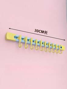 10个滑动挂钩 - 无需钻孔的墙装式挂条，间距可调节，方便DIY - 适用于厨房、浴室、门后、玄关、卧室和其他生活空间 - 彩色 - 查看 2