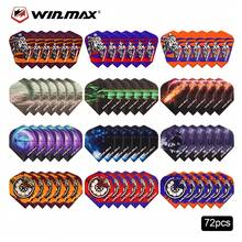 WIN.MAX 72片/套 PET材质飞镖镖翼 - 加厚防碎，高弹性耐磨，专业选手专用，飞行轨迹稳定，风阻小，投掷更精准，通用尺寸，适合比赛和训练 - 彩色 - 查看 9