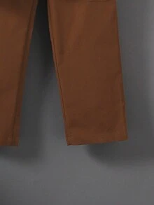 2 件套青少年男孩时尚长袖衬衫和休闲舒适裤子套装，适合春秋季户外穿着