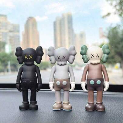 1pc KAWS Cartoon Character Model, Stylish Anime Model Accessory Decor Toy, Excellent Gift For Living Room Decor, Anime Cartoon Character Collectible Figurine Decoration