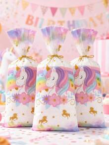100个独角兽礼品袋，彩虹独角兽糖果袋，独角兽生日派对礼品包装袋，独角兽主题派对桌面装饰，婚礼装饰糖果袋，婴儿派对装饰，性别揭晓派对装饰，新娘送礼会装饰，派对回礼包装用品，彩虹独角兽装饰品，烘焙袋和包装袋，生日礼物，派对回礼 - 獨角獸 - 查看 1