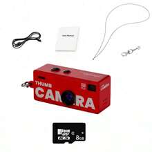 G6 Ultra-Portable HD Mini Digital Camera With Interchangeable Lens And Manual Mode - Effortless Mobile Upload For Vlogging, Travel, Parties, And Student Life (HIP-HOP STYLE RED) - Mini Keychain Camera, Thumb Camera, 1080P FHD Retro Digital Camera, Compact Vintage Micro Cameras - Perfect Birthday Gifts - Đỏ - Xem 11