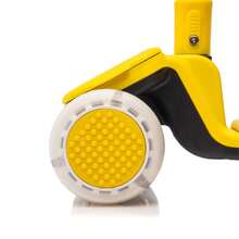 Kids Ride On 3-Wheel Scooter W/Buildable Blocks, PU Flashing Wheels And Folding Kick Scooter,Thickened Custom Aluminum Tube,5-Position Height-Adjustable Handlebar&One-Touch Footbrake For Kids Aged 3-9 - Yellow - View 8