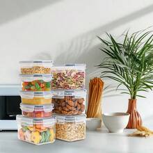 27er Pack Luftdichte Vorratsbehälter | Polypropylen Behälter Set mit Deckeln für Müsli, Pasta, Mehl & Zucker, Spülmaschinenfest, Gull Wing Verschluss, Vielseitig Einsetzbar - 27. Straße - Übersicht 3