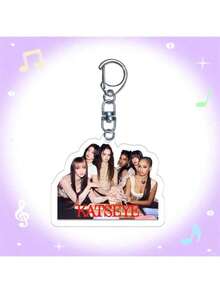 KATSEYE 钥匙扣，Sophia、Lara、Chanelle、Daniela、Yoonchae、Manon，新专辑及歌曲，Kpop粉丝周边，亚克力2D钥匙扣，演唱会应援灯周边，圣诞礼物，小礼物，收藏品 - 彩色 - 查看 6