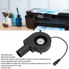 Soplador Pequeño Soplador de Aire Eléctrico Ventilador de 12 V Motor sin Escobillas DC 12 V con Control de Velocidad - Tipo de Enchufe A USA (110-127V) - Ver 6