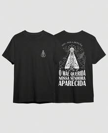 Religious T-Shirt Our Lady Of Aparecida Virgin Mary Mother Patron Saint Catholic Immaculate - 黑色 - 查看 3