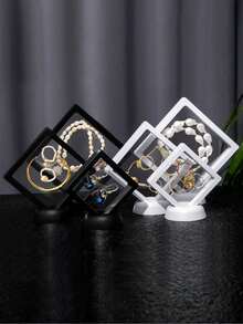10pcs/1pc Clear Membrane Box Earring Jewelry Storage Box, Portable Anti-Oxidation PE Membrane Earring Clip Necklace Gift Box, Anti-Dust Oxidation-Proof Jewelry Box, PE Membrane Jewelry Storage Box For Rings, Earrings, Bracelets, Necklaces: Portable Earring Rings Necklace Anti-Oxidation Small Elegant Jewelry Hanging Display Box - White - View 4