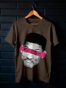 Oversized  T-Shirt – Fresh Unissex DTF Ref4436 - 鏽棕色 - 查看 5