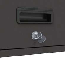 vidaXL Armadio murale per garage Nero 60 x 33 x 35 cm - nero - Visualizzare 11