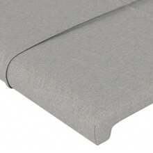 vidaXL Tête de lit Gris clair 200x5x118/128 cm Tessuto - Grigio - Visualizzare 4