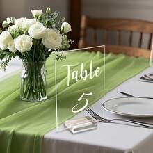 20个亚克力透明卡座，带卡槽，可用于桌面展示、婚礼指示牌、数码照片办公菜单会议等，透明座位卡架 - 彩色 - 查看 4