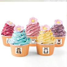 500PCS Pixel Style Cats Sealing Stickers Creative Cat Cartoon Roll Decal DIY Luggage Phone Guitar Scraphbook Birthday Party Gift - Multicolor - View 7