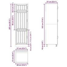 vidaXL Armario de cocina Lucca gris béton madera de ingeniería - Gris - Ver 11