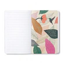 Softcover Journal - We Can Begin By Doing Small Things. – A Write Now Journal With 128 Lined Pages, 5"W X 8"H - BirdGrey - View 7