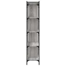 vidaXL Bibliothèque 5 ebenex sonoma gris 76x32x158 cm - Gris - Voir 5