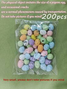 200pcs Easter Eggs, Easter Egg Shaped, Miniature Realistic Colored Eggs, Suitable For Wreath Decoration, Easter Decoration, Home Decor, Party Decoration, Artificial Eggs, Micro Landscape Decoration - Multicolor - View 13