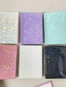 50pcs/Pack 61x91mm Holographic Shiny Star Card Sleeves, 3 Inch Top Loading Card Holders, Back To School