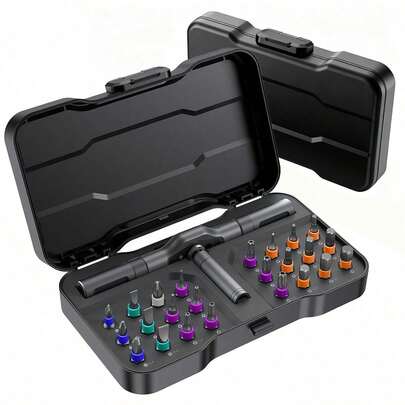 This 24-In-1 Ratchet Screwdriver Set Features Magnetic Precision Bits, A Detachable Handle, And A Storage Case. It's A Multi-Functional Mini Screwdriver Set Suitable For DIY Projects, Electronics Repair, Watch Repair, And Home Maintenance.