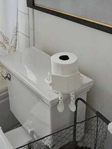 Madebyblanc Creative Personalized Toilet Paper Holder - Amusing Chair Design, Made Of ABS Resin, Bathroom Accessory, Kitchen Accessory, Toilet Paper Storage/Unique Home Decor/Desktop Storage, Suitable For Bathroom/Bedroom/Living Room - Toilet Paper Storage With Handle - View 7