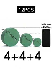 20pcs/10pcs/5pcs/4pcs/2pcs 16.5cm/4cm*12cm/4cm*8cm/4cm Round Floral Mud, Green Wet & Dry Floral Mud Blocks, Suitable For Weddings, Artificial Walkways, Party Decorations, Fresh Flower Arrangements, Room Decor - Multicolor - View 25