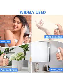 15pcs (100ml/30ml) Travel Size Spray Bottles Set, Travel Spray Bottles With Labels And Funnel - Fine Mist, Refillable, Reusable, Leak-Proof, Suitable For Cosmetics, Essential Oils, Shampoo, Hand Wash And Sunscreen, Low Allergenicity, With White Pump Head And Nozzle, Ideal For Travel And Home Use. - Multicolor - View 7