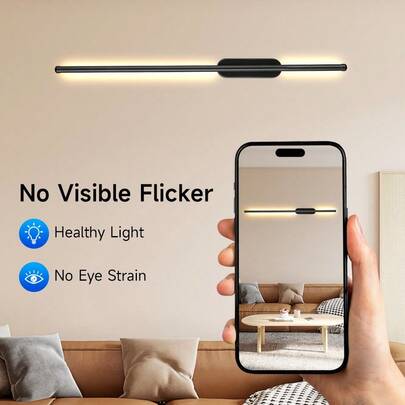 60cm/80cm LED Vanity Light, Dimmable, Bathroom Wall Lamp, Fog-Proof, Tri-Color Temperature, Suitable For Living Room/Bedroom/Hallway/Exhibition Hall/Reading Room/Dining Room/Bar/Bedroom/Cafe/Dining Hall/Clothing Store/Living Room/Museum