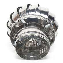 CHIMNEY SPINNER COWL Stainless Steel Spinning Wind Rotating Cap 160mm Diameter - Silver - View 6