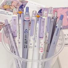 Dongmi Gel Pen Set, INS Style, High "Appearance Value" Student Practice Pens, A Set Of 6 Types Of Practice Pens, 0.5mm Refill, Purple Series, Fast-Drying, Smooth, Durable Gel Pens For Wholesale