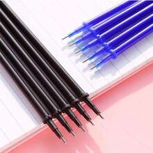 50pcs 0.5mm Erasable Gel Pen Refills - Large Capacity Blue/Black Ink, Washable, Great For School Writing! - Multicolor - View 3