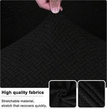 Funda elástica para silla de respaldo alto - Funda reutilizable para silla lateral, protector de silla de acento para comedor, banquete, decoración del hogar (Plata, 2 piezas) - 01 Sarga en forma de T negra - Ver 4
